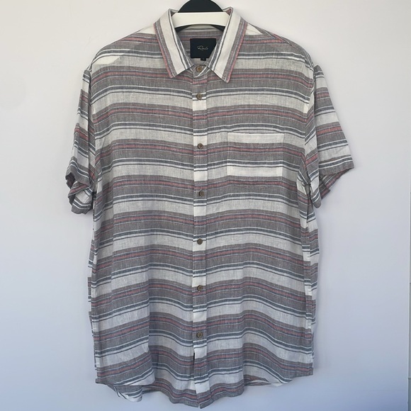 Rails Carson Casual Button Down Linen Shirt Large - Picture 11 of 17